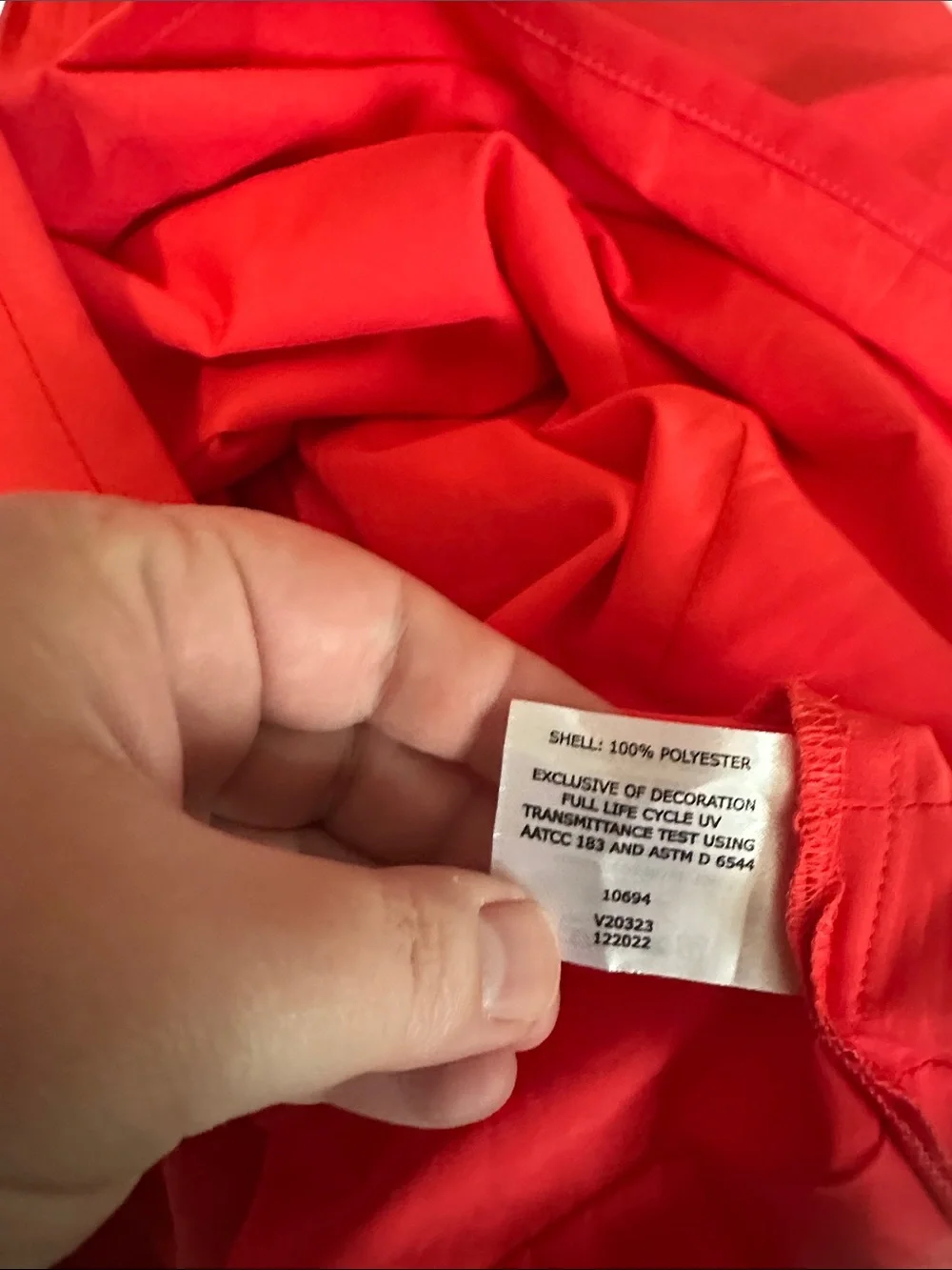 Coolibar Red Long-Sleeve Pleated Tunic Dress